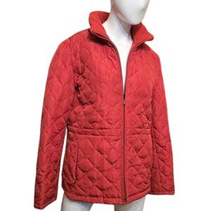 Red NINE WEST Quilted Down Jacket sz XL